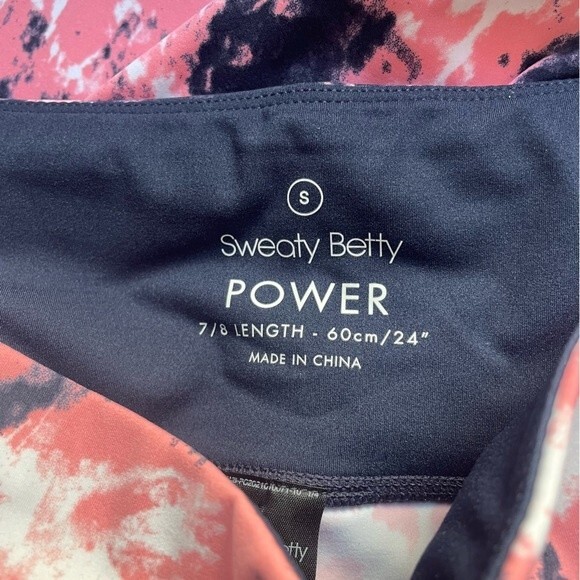 NWT Sweaty Betty Power Pocket Workout Legging Pink Purple Tie Dye Size Small NEW - Picture 9 of 15